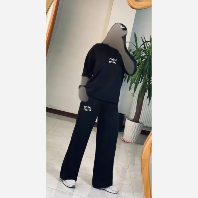ست تیشرت و شلوار زنانه جنس پنبه گلکسی سایز 38 تا 46