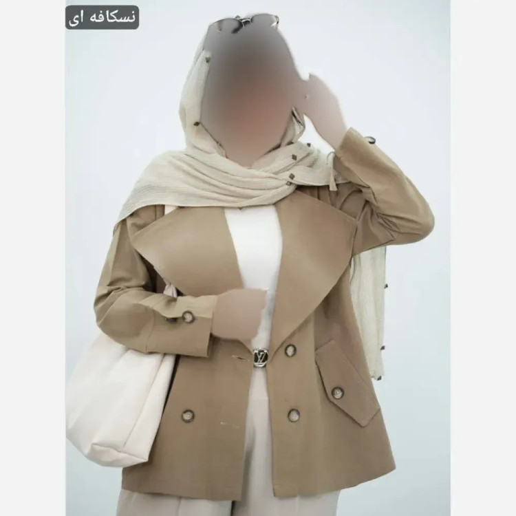 مانتو کتی زنانه مدل ایران جنس کتان لنین نچرال سایز فری 36 تا 48