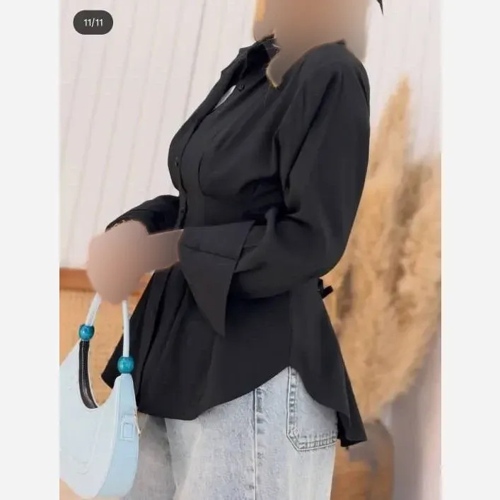 شومیز زنانه لنین اعلا سایز 38 تا 46 قد 75 سانتیمتر