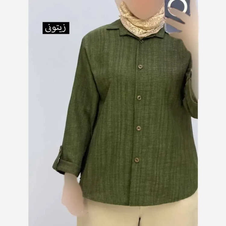 شومیز زنانه مدل هلن جنس شانتون صوفیا فری سایز 38 تا 48