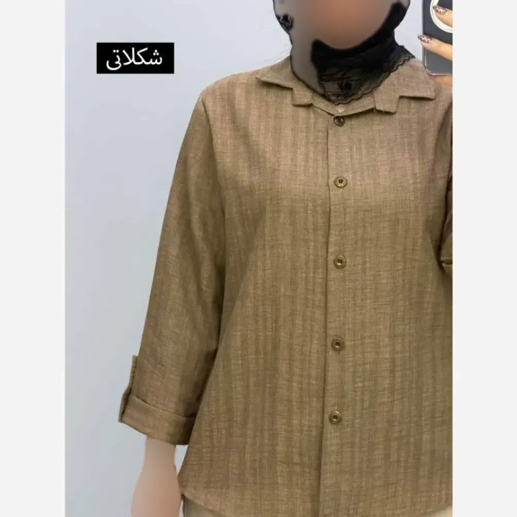 شومیز زنانه مدل هلن جنس شانتون صوفیا فری سایز 38 تا 48