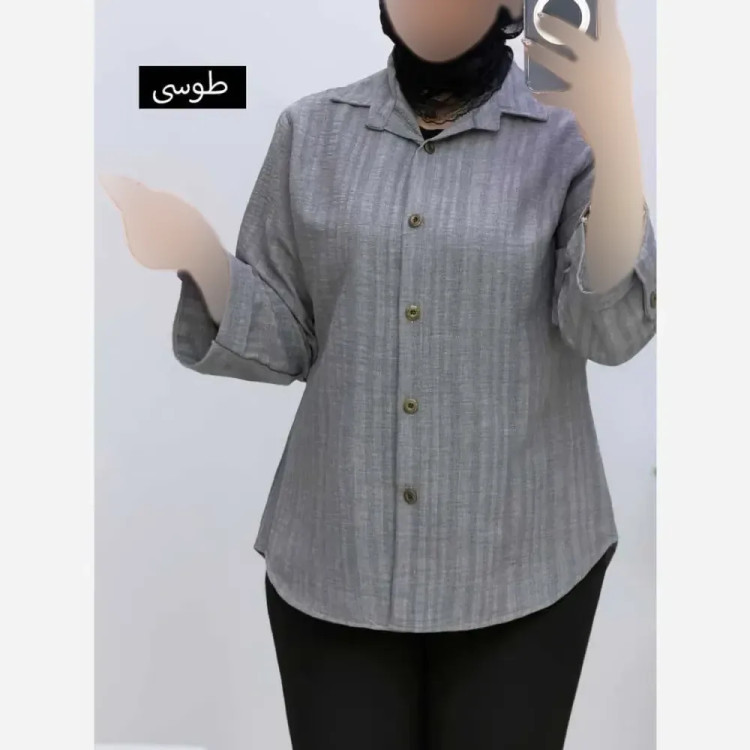 شومیز زنانه مدل هلن جنس شانتون صوفیا فری سایز 38 تا 48