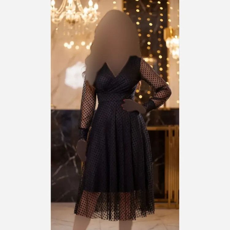 پیراهن زنانه مدل ایسلا جنس فلوک مخمل برجسته قد 120 سایز 42 تا 52