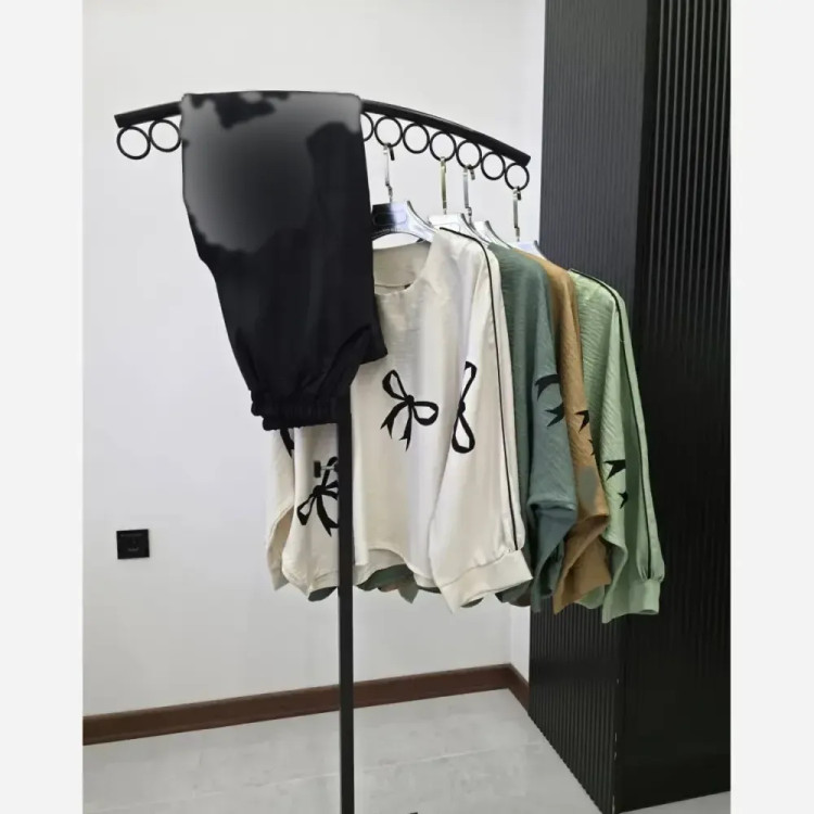 ست بلوز و شلوار زنانه مدل طنین جنس صوفیا و مراکشی سایز بزرگ تا 60