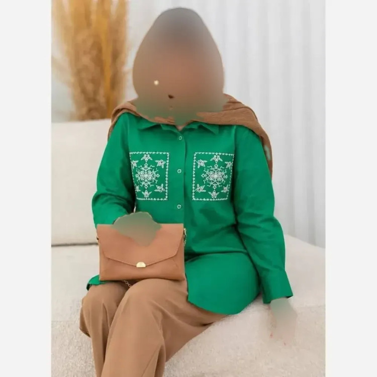 تونیک مانتویی مدل کاکوتی جنس لنین آنزیم شده درجه یک فری سایز 38 تا 46