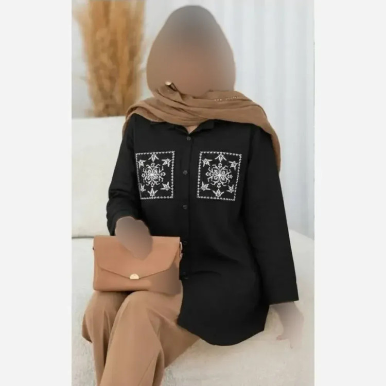 تونیک مانتویی مدل کاکوتی جنس لنین آنزیم شده درجه یک فری سایز 38 تا 46