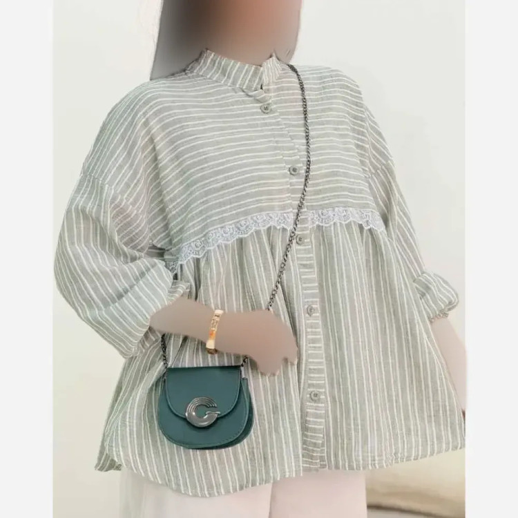 شومیز زنانه مدل آزاده جنس نخی تایوانی فری سایز 36 تا 46