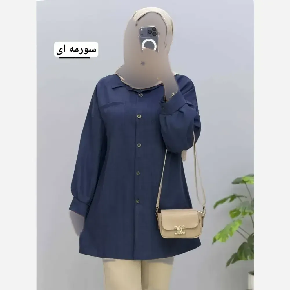 مانتو زنانه مدل یگانه جنس شانتون ساده و شیک فری سایز تا 48