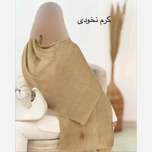 شال پلیسه لمه دوزی قواره بزرگ 75 در 175 سانتی متر