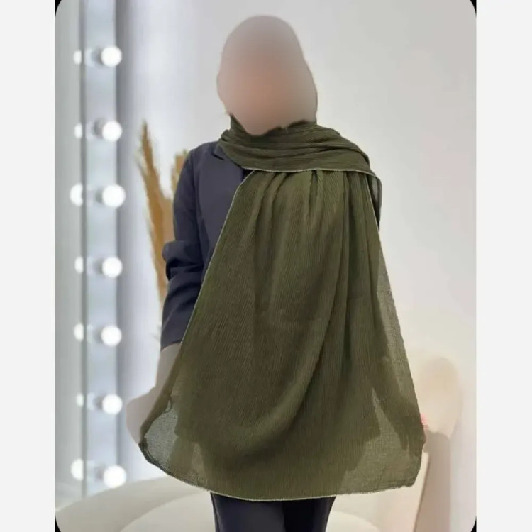 شال پلیسه لمه دوزی قواره بزرگ 75 در 175 سانتی متر