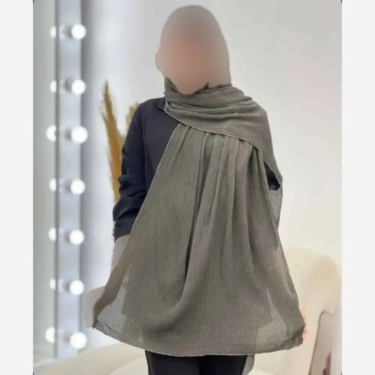 شال پلیسه لمه دوزی قواره بزرگ 75 در 175 سانتی متر