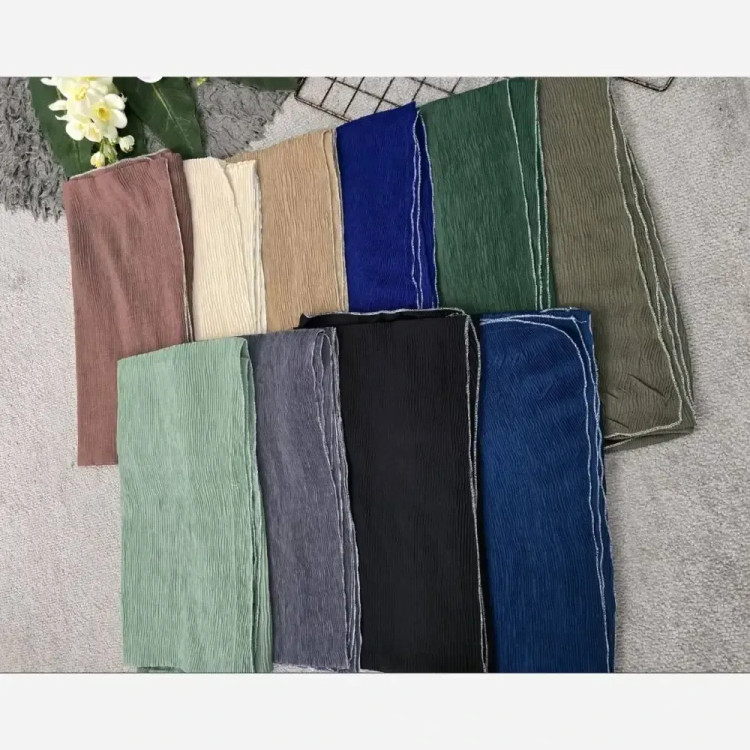 شال پلیسه لمه دوزی قواره بزرگ 75 در 175 سانتی متر