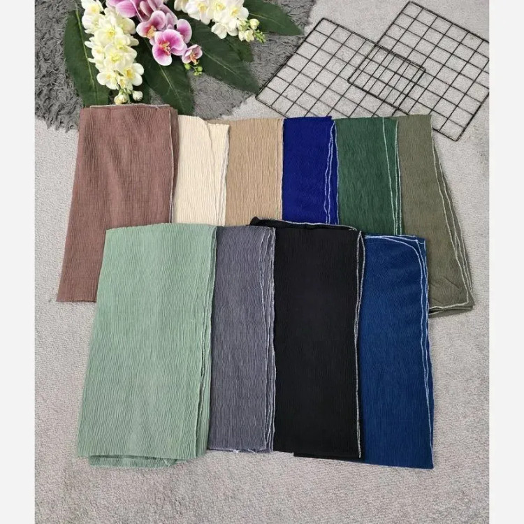 شال پلیسه لمه دوزی قواره بزرگ 75 در 175 سانتی متر
