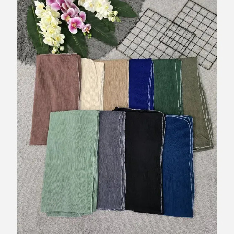 شال پلیسه لمه دوزی قواره بزرگ 75 در 175 سانتی متر