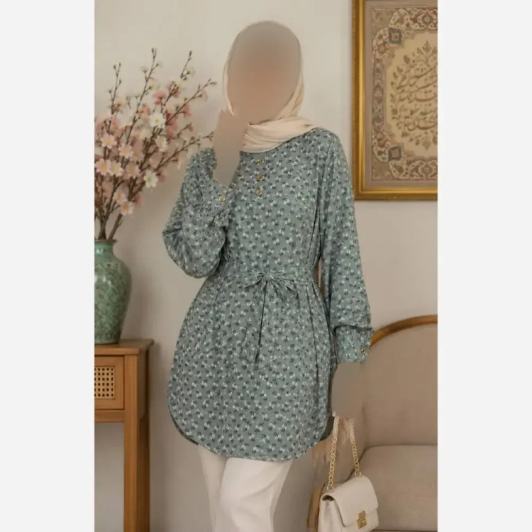 شومیز مانتو یقه گرد زنانه جنس لاریس در 5 رنگ متنوع