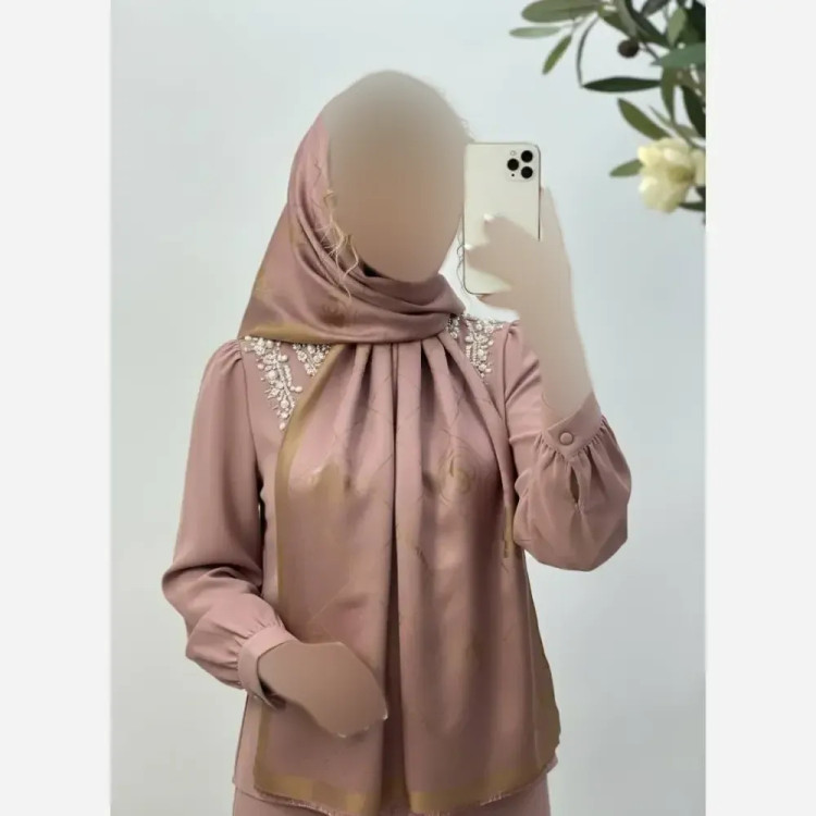 شال مرینوس ژاکارد ترک دورو ابعاد 185 در 63 سانتیمتر