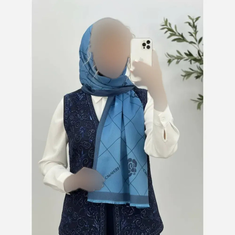 شال مرینوس ژاکارد ترک دورو ابعاد 185 در 63 سانتیمتر