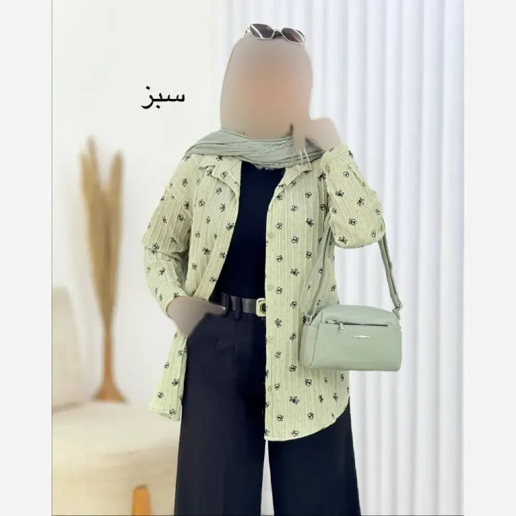 شومیز زنانه نگین دار مدل الو جنس ینزی فری سایز 36 تا 46