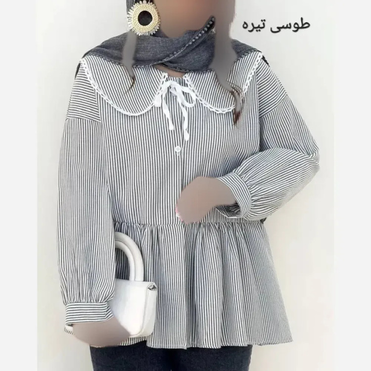 شومیز زنانه یقه BB نخی خارجی فری سایز 36 تا 46