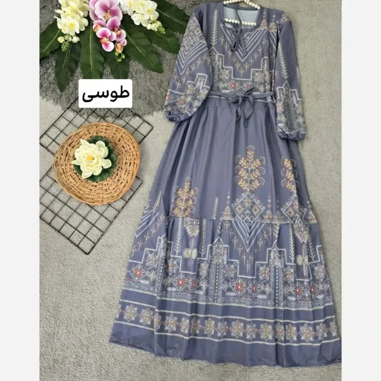 پیراهن ساحلی زنانه مدل کایرو جنس بوگاتی فری سایز 36 تا 46