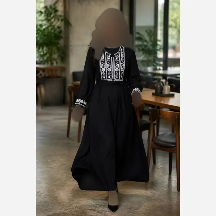 پیراهن بلند سنتی محرمی زنانه جنس نخی درجه یک فری سایز