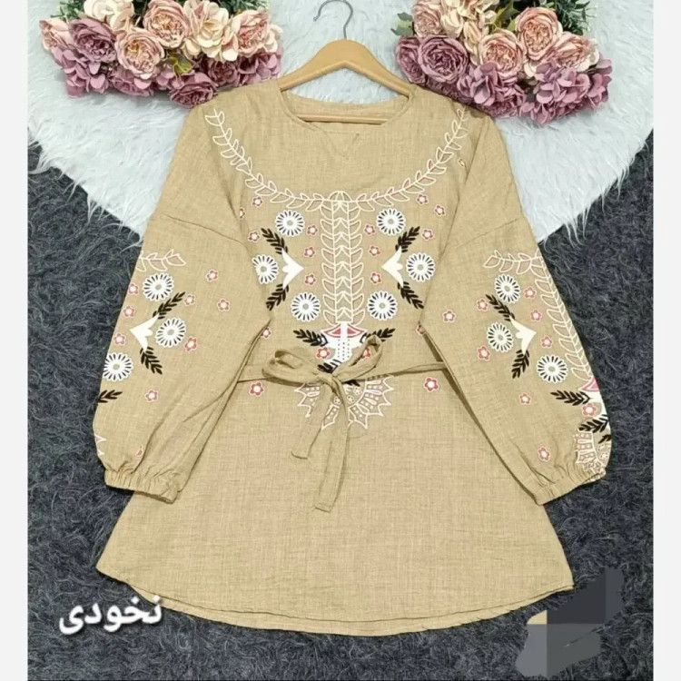 تونیک زنانه مدل مارال جنس شانتون درجه یک سایز 38 تا 50