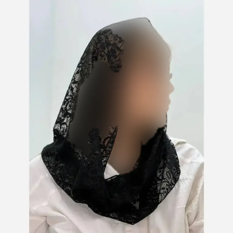 شال گیپور مجلسی مشکی ابعاد 65 در 180 سانتیمتر