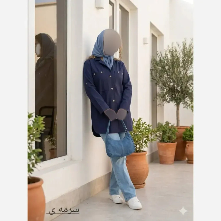 شومیز زنانه مدل آریسا جنس لینن درجه یک سایز 38 تا 50
