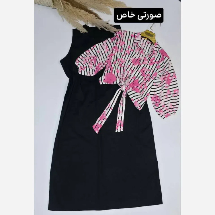 مینی اسکارف گیپور دور دانتل مشکی سایز 65 در 65