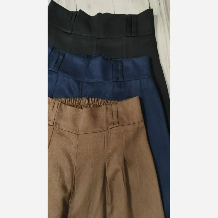 شلوار بگ زنانه جنس لایوسل پارچه ریزشی سایز 36 تا 48