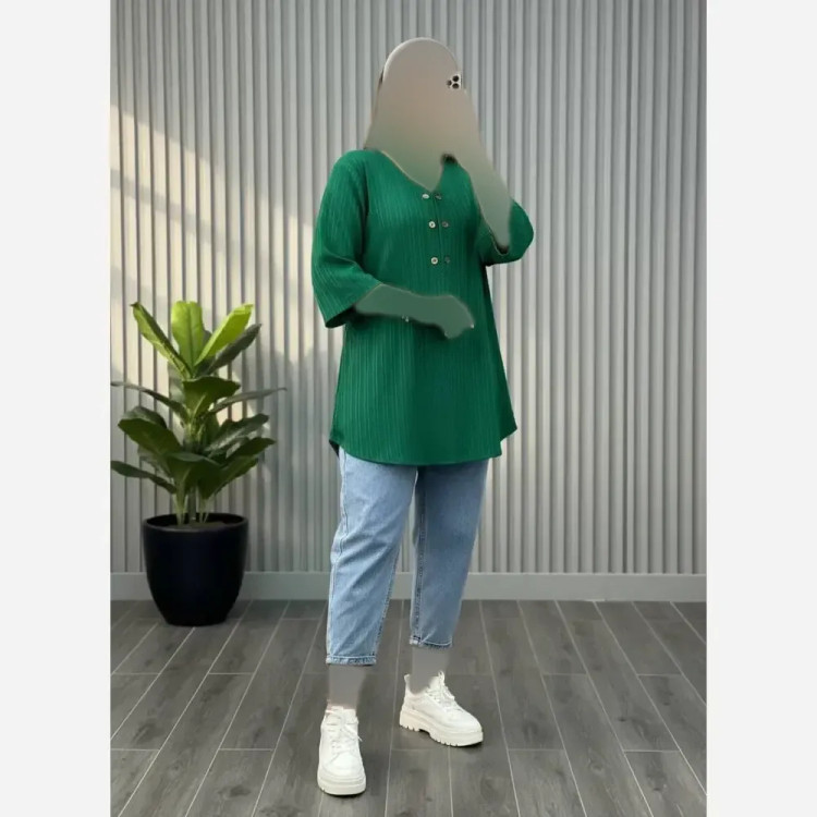شومیز زنانه مدل آیدا 6 دکمه جنس آیوا فری سایز 38 تا 48