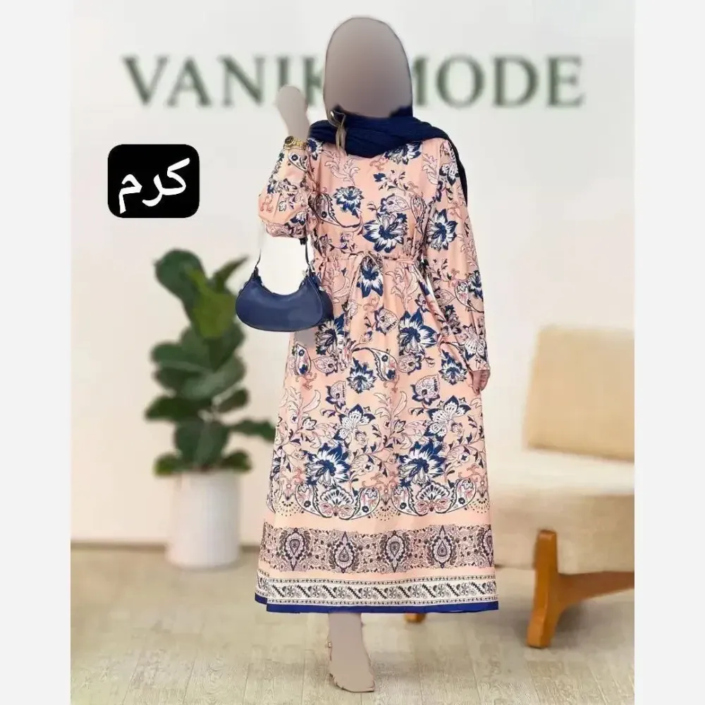 پیراهن ساحلی زنانه مدل رُز جنس بوگاتی ترک فری سایز 38 تا 46