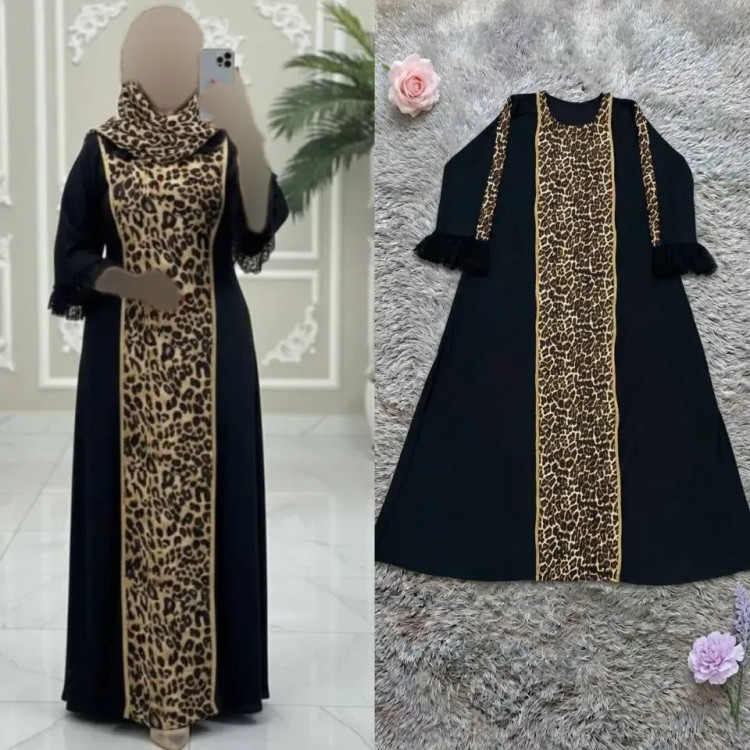 پیراهن ماکسی زنانه مدل مبینا جنس الیزه درجه یک فری سایز رنگ مشکی