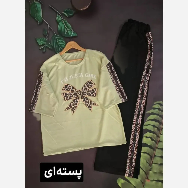 ست بلوز و شلوار زنانه مدل ویکتوریا جنس پنبه گلکسی فری سایز 38 تا 48