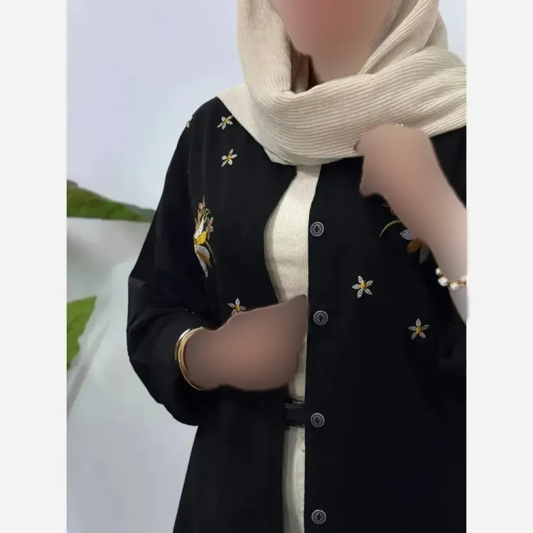 مانتو زنانه مدل بابونه جنس الیاف لینن پنبه ای سایز 38 تا 50
