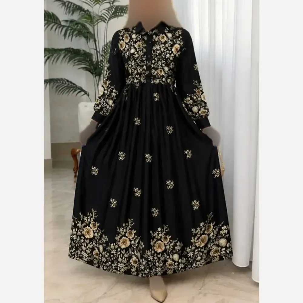 پیراهن زنانه مدل زنبق جنس بوگاتی درجه یک فری سایز 36 تا 46