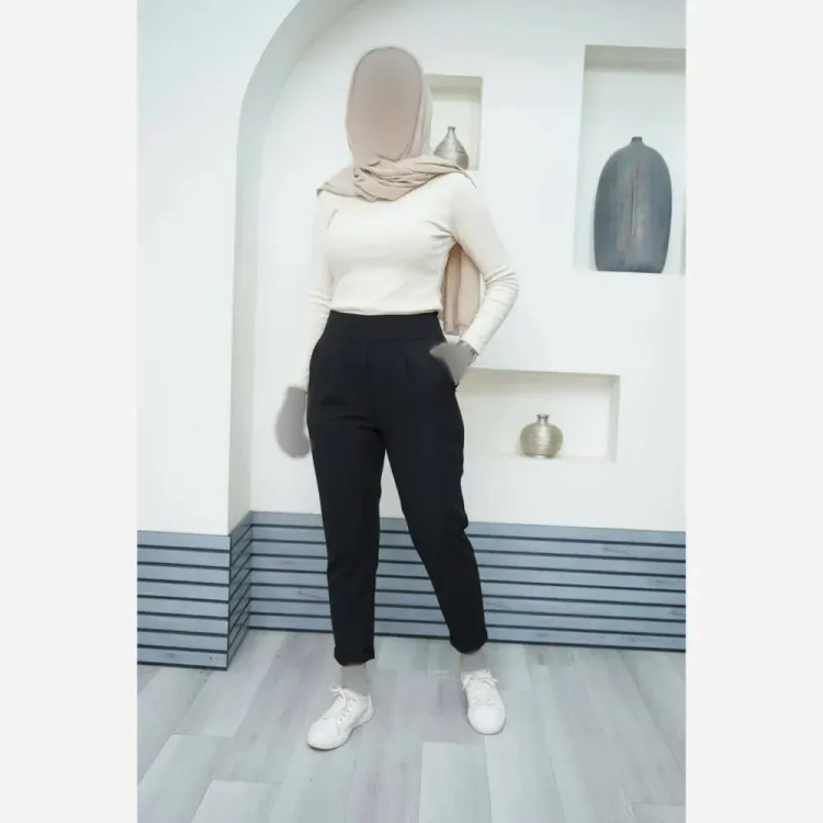 شلوار مام استایل زنانه جنس شانتون درجه یک رنگبندی متنوع سایز 40 تا 48
