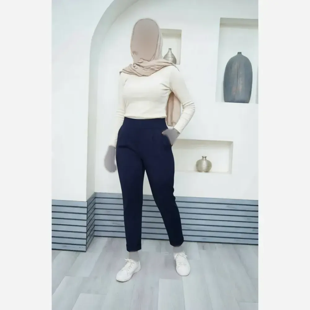 شلوار مام استایل زنانه جنس شانتون درجه یک رنگبندی متنوع سایز 40 تا 48
