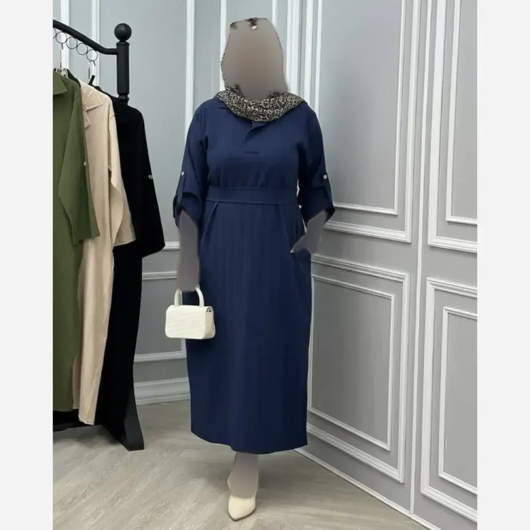 پیراهن زنانه مدل پریزاد جنس آیوا فری سایز 36 تا 46 رنگ کرم و طوسی تیره