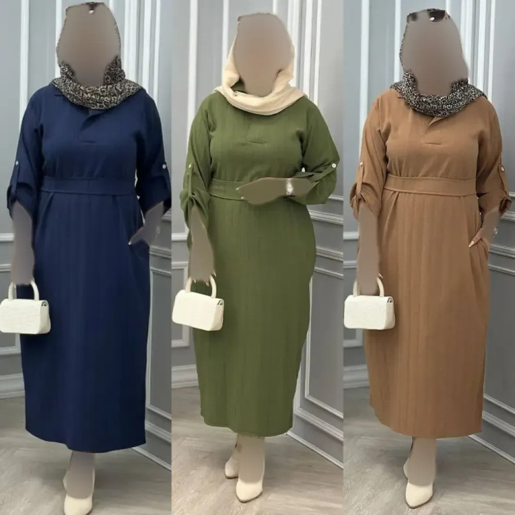 پیراهن زنانه مدل پریزاد جنس آیوا فری سایز 36 تا 46 رنگ کرم و طوسی تیره