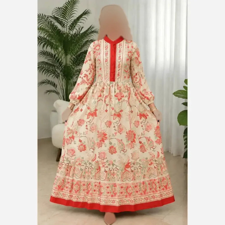 پیراهن ساحلی زنانه جنس بوگاتی یقه دکمهدار فری سایز 38 تا 48