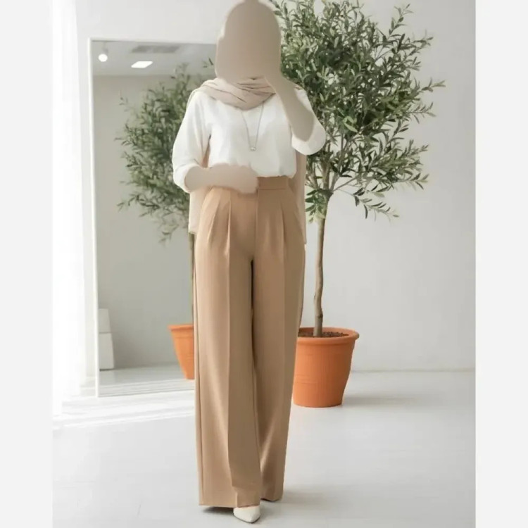 شلوار بگ زنانه پارچه مازراتی 330 گرم اعلا سایز 38 تا 52
