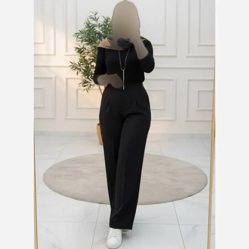شلوار بگ زنانه پارچه مازراتی 330 گرم اعلا سایز 38 تا 52