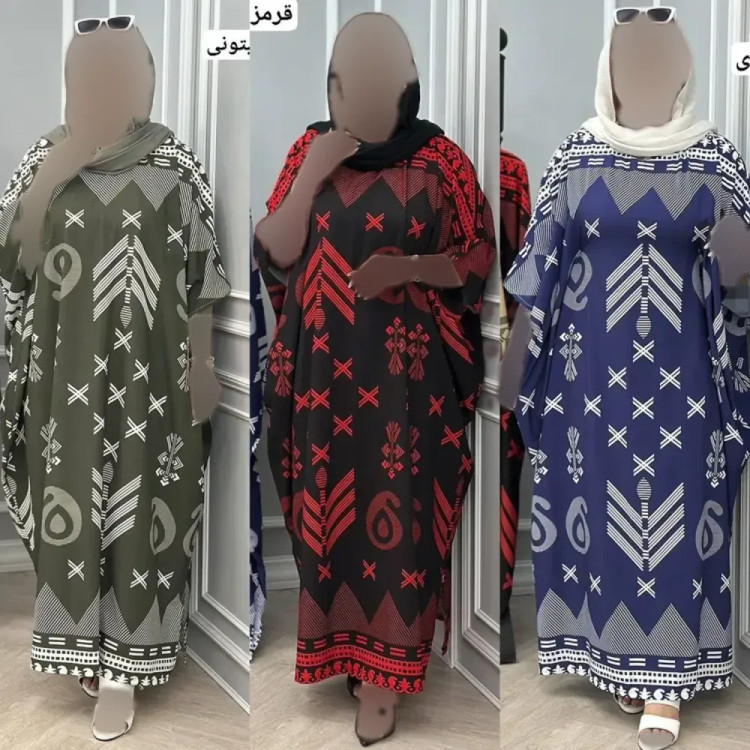 عبا سرخپوستی زنانه جنس بوگاتی فری سایز 38 تا 50 قد 136