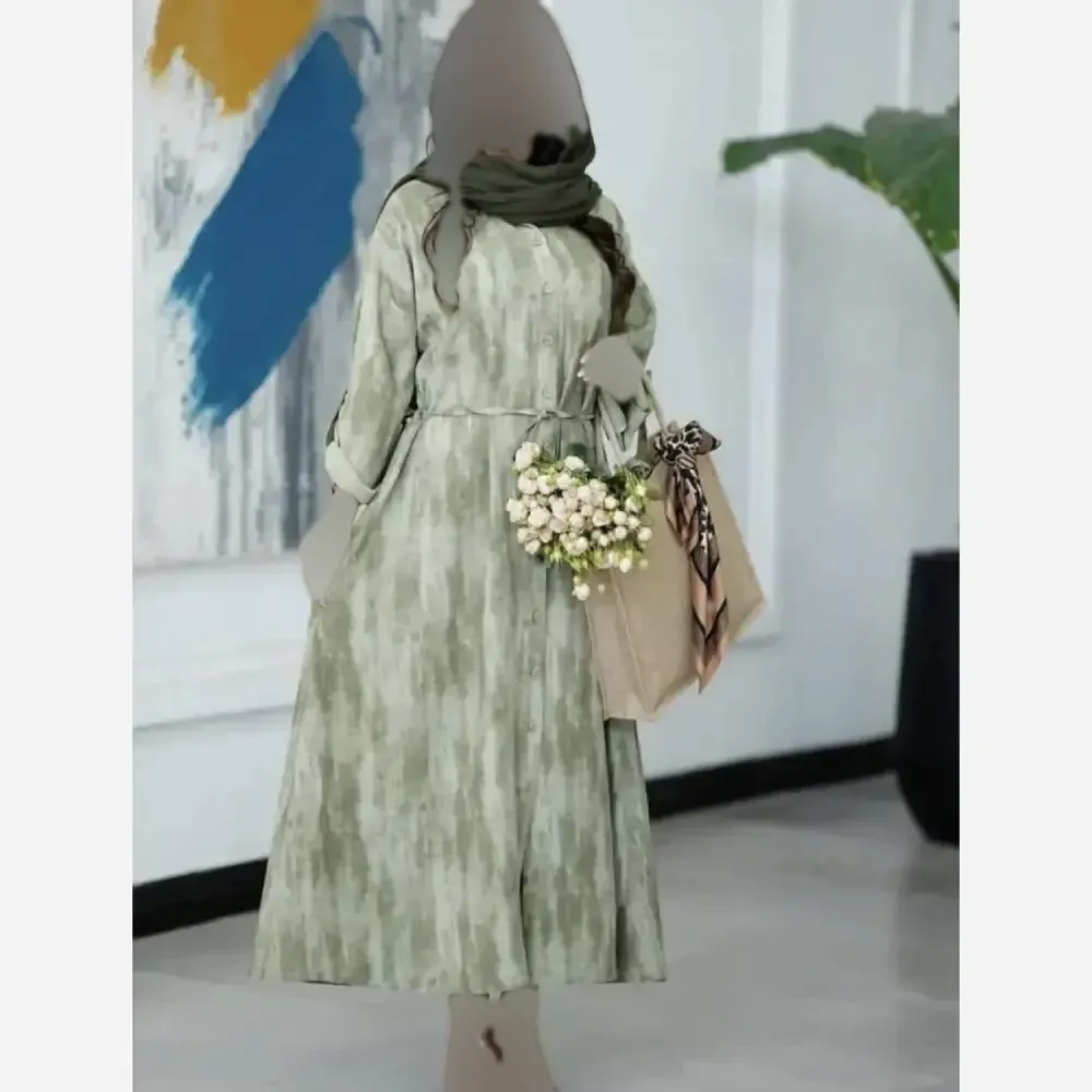 پیراهن زنانه مدل گازوئیلی جنس صوفیا فری سایز مناسب 38 تا 50