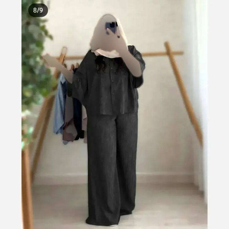 ست شومیز و شلوار زنانه مدل سارا جنس شانتون صوفیا سایز 40 تا 48
