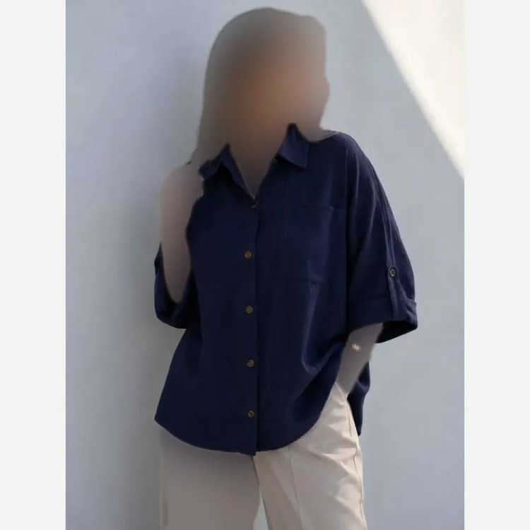 شومیز زنانه باکسی جنس ویو فری سایز تا 48 در 7 رنگ متنوع