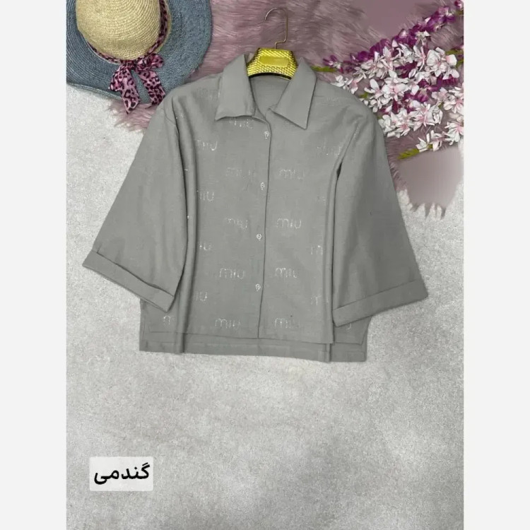 شومیز مانتویی زنانه مدل غزل جنس شانتون شاین فری سایز 38 تا 48