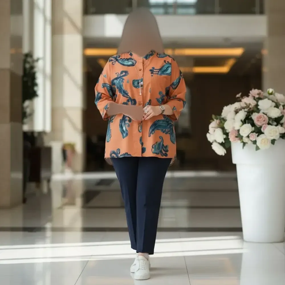 شومیز باکسی زنانه جنس الیزه گرم بالا فری سایز مناسب سایز 38 تا 48