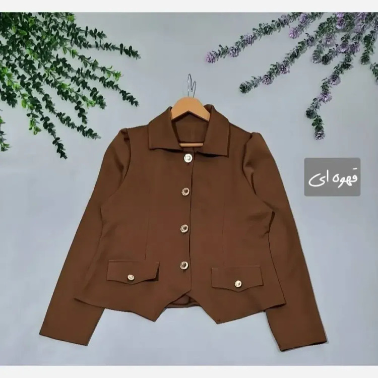 ست سه تیکه کت و دامن زنانه جنس مازراتی با پاپیون جداگانه فری سایز